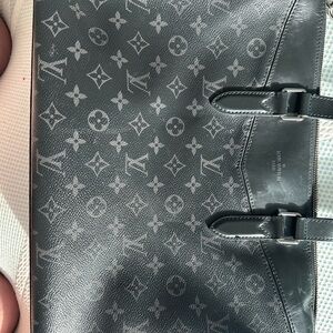 Louis Vuitton Black and Gray Monogram Tote